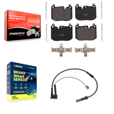 Front Semi-Metallic Brake Pad & Wear Sensor Kit For Mini Cooper Countryman Clubman BMW X2 KPW-100605