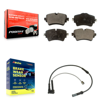 Front Semi-Metallic Disc Brake Pads And Wear Sensors Kit For Mini Cooper Clubman KPW-100606