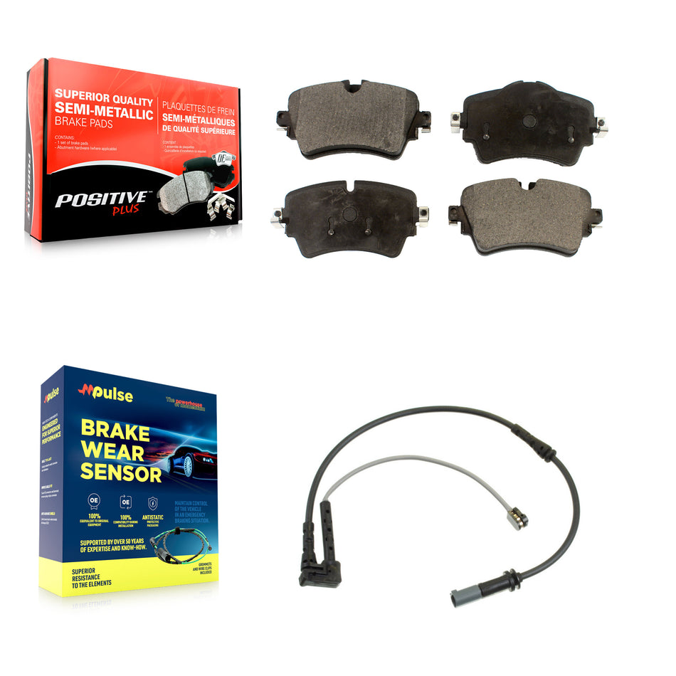 Front Semi-Metallic Disc Brake Pads And Wear Sensors Kit For Mini Cooper Clubman KPW-100606