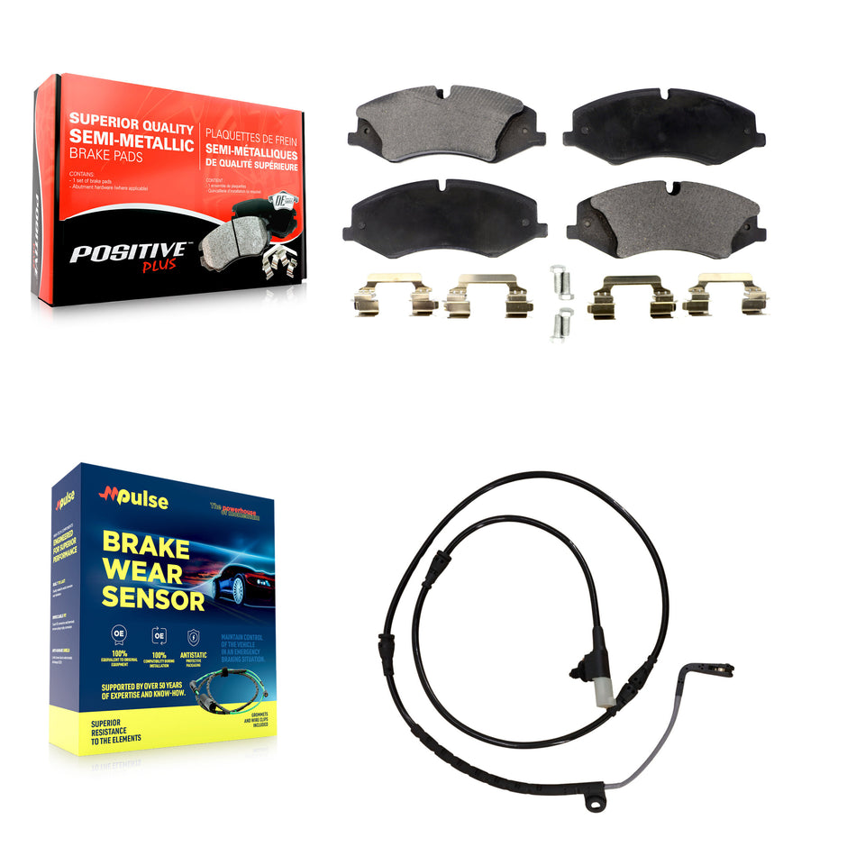 Front Semi-Metallic Brake Pad Wear Sensor Kit For Land Rover Range Sport with 360mm Rotor KPW-100627