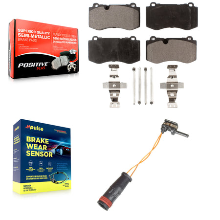 Front Semi-Metallic Disc Brake Pad And Wear Sensor Kit For Mercedes-Benz SL550 S350 CL550 KPW-100638