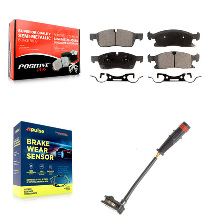 Front Semi-Metallic Disc Brake Pads Wear Sensor Kit For Mercedes-Benz ML350 GLE350 GLE400 KPW-100669