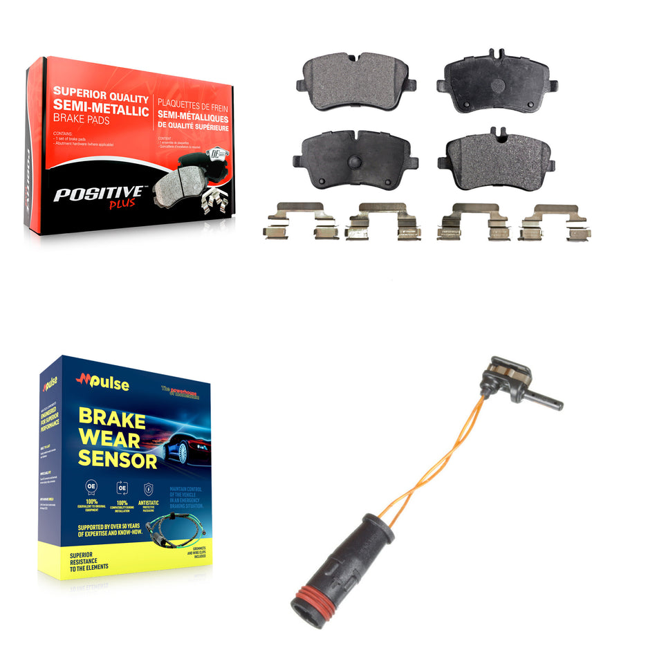 Front Semi-Metallic Brake Pads Wear Sensor Kit For Mercedes-Benz C240 C230 C280 C320 C350 KPW-100698
