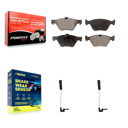 Front Semi-Metallic Brake Pad & Wear Sensor Kit For Mercedes-Benz E320 Chrysler Crossfire KPW-100766