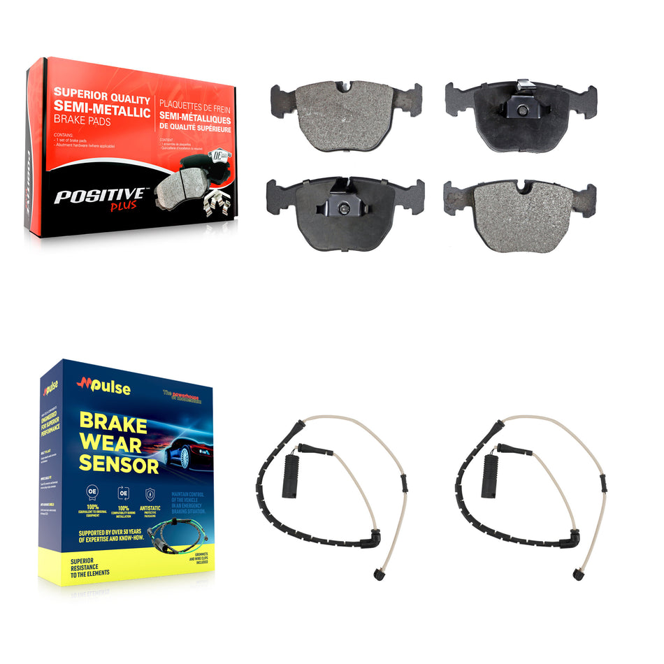 Front Semi-Metallic Disc Brake Pads And Wear Sensors Kit For Land Rover Range KPW-100779