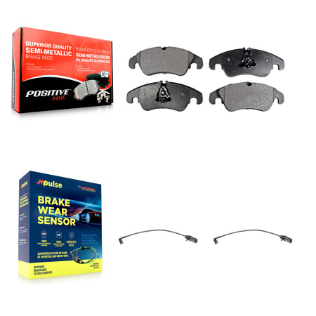 Front Semi-Metallic Brake Pads Wear Sensor Kit For Audi Q5 A4 Quattro A5 S4 S5 allroad A6 KPW-100795