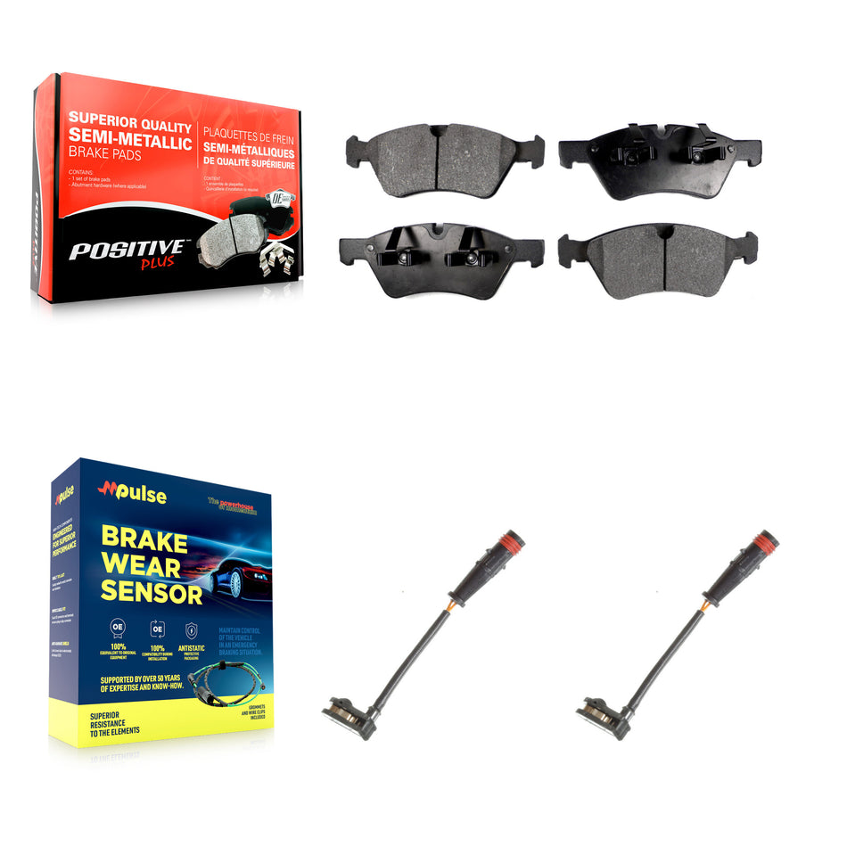 Front Semi-Metallic Brake Pads & Wear Sensor Kit For Mercedes-Benz ML350 R350 GL450 ML500 KPW-100867