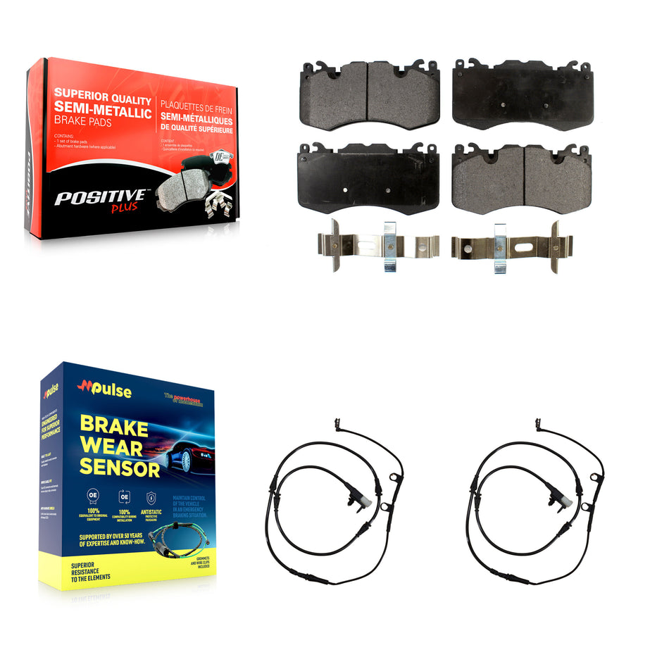 Front Semi-Metallic Disc Brake Pads And Wear Sensors Kit For Land Rover Range Sport KPW-100913