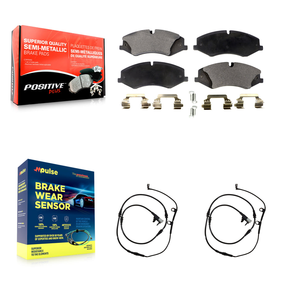 Front Semi-Metallic Disc Brake Pads And Wear Sensors Kit For Land Rover Range Sport KPW-100916