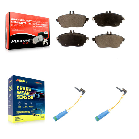 Front Semi-Metallic Disc Brake Pad Wear Sensor Kit For Mercedes-Benz GLA250 CLA250 B250 B KPW-100934