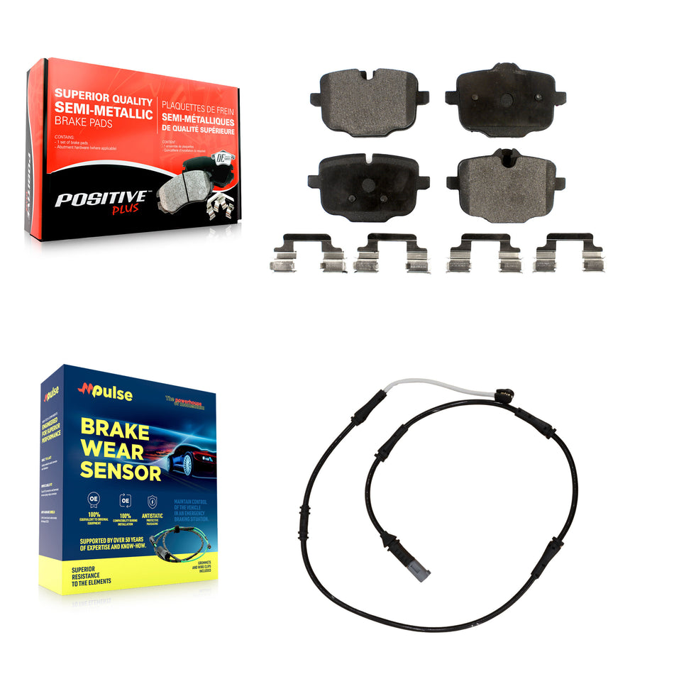 Rear Semi-Metallic Disc Brake Pads And Wear Sensors Kit For BMW M5 M6 Gran Coupe KPW-100963