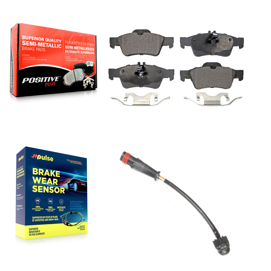 Rear Semi-Metallic Disc Brake Pads And Wear Sensors Kit For Mercedes-Benz SL63 AMG SL65 KPW-101016
