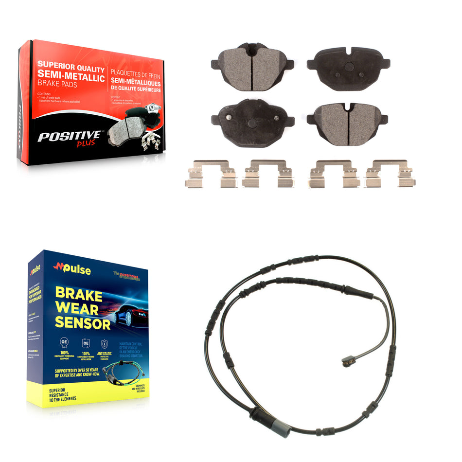 Rear Semi-Metallic Disc Brake Pads And Wear Sensors Kit For BMW i8 KPW-101058