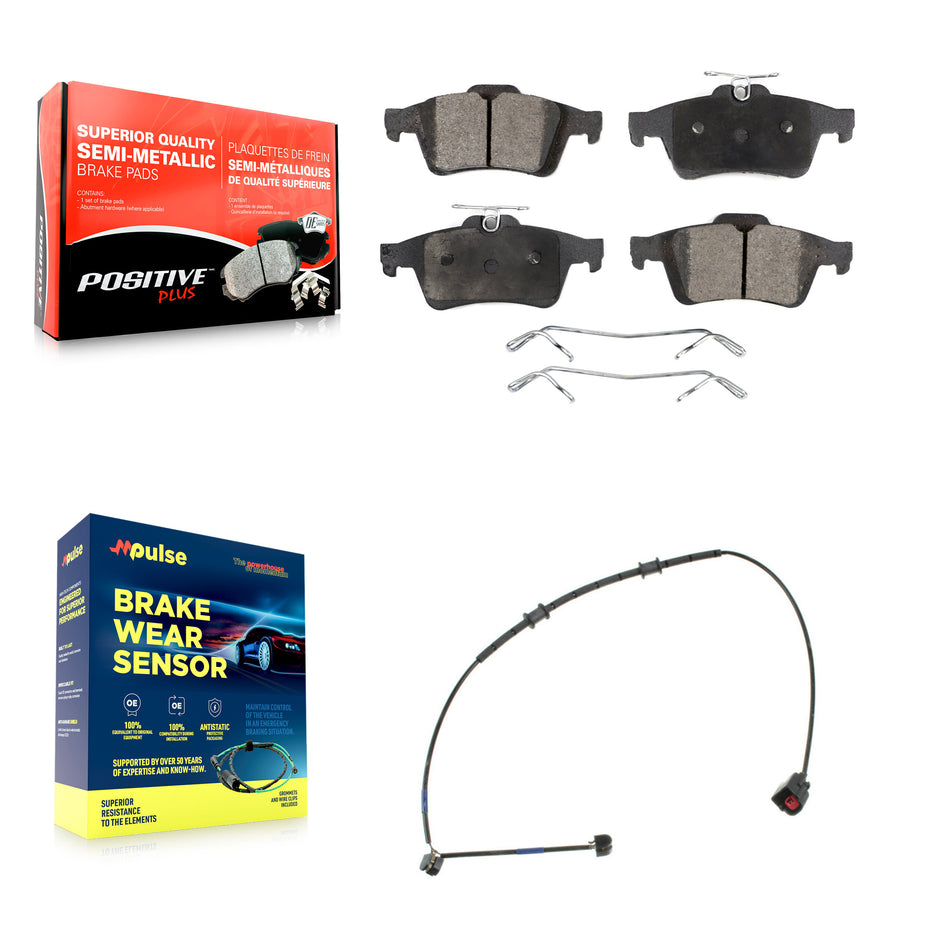 Rear Semi-Metallic Brake Pad Wear Sensor Kit For Jaguar XK XKR 4.2L with Disc rear brakes KPW-101066