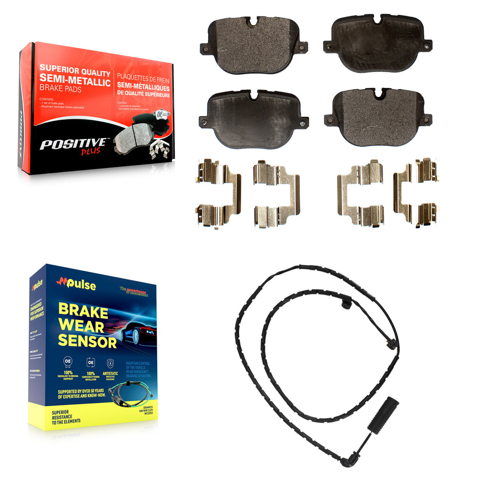 Rear Semi-Metallic Disc Brake Pads And Wear Sensors Kit For Land Rover Range KPW-101074
