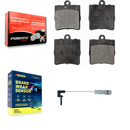 Rear Semi-Metallic Disc Brake Pads And Wear Sensors Kit For Chrysler Crossfire KPW-101091