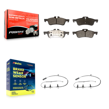 Rear Semi-Metallic Disc Brake Pads And Wear Sensors Kit For Mini Cooper KPW-101105