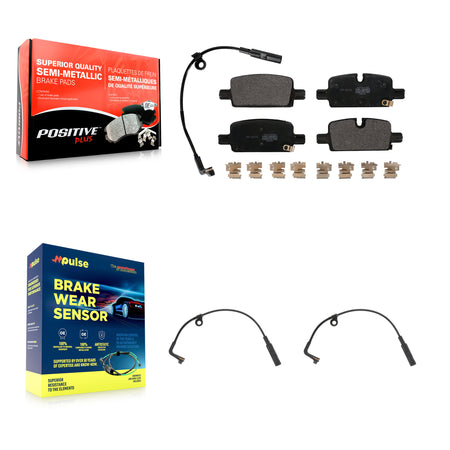 Rear Semi-Metallic Brake Pad Extra Wear Sensor Kit For GMC Chevrolet Silverado 1500 Yukon KPW-101119