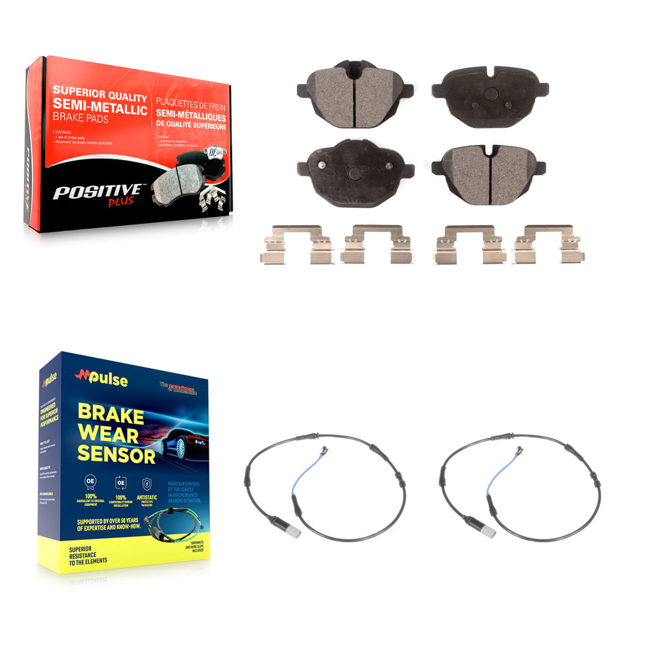 Rear Semi-Metallic Brake Pad Wear Sensor Kit For BMW 535i xDrive 528i 535d ActiveHybrid 5 KPW-101167