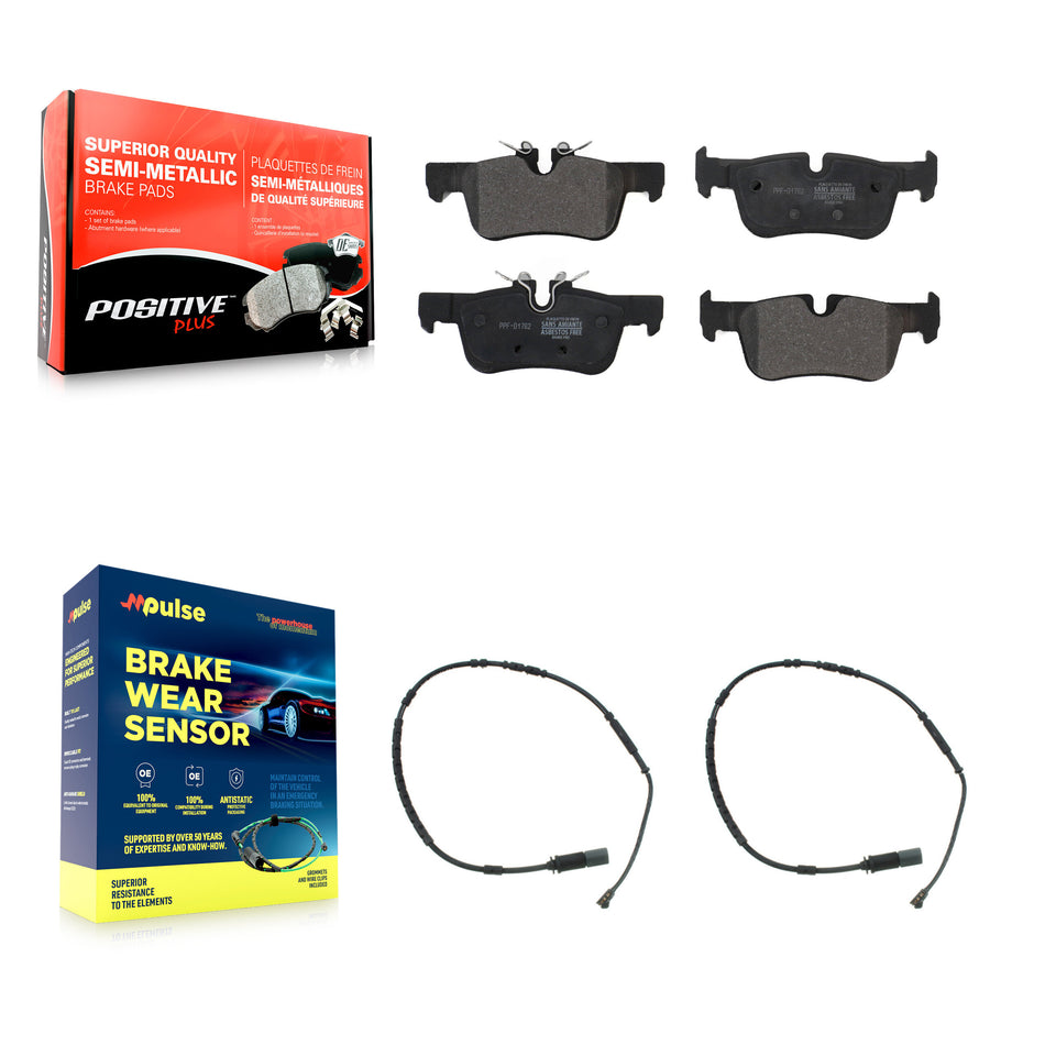 Rear Semi-Metallic Disc Brake Pads And Wear Sensors Kit For BMW i3 i3s KPW-101181