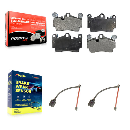 Rear Semi-Metallic Disc Brake Pads Wear Sensor Kit For Audi Q7 Porsche Cayenne Volkswagen KPW-101201