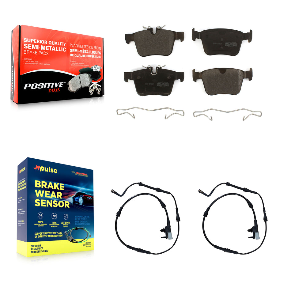 Rear Semi-Metallic Disc Brake Pads And Wear Sensors Kit For Land Rover Discovery Sport KPW-101205