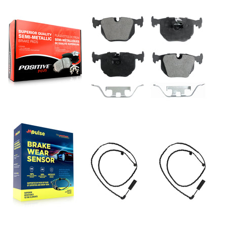 Rear Semi-Metallic Disc Brake Pads And Wear Sensors Kit For Land Rover Range KPW-101213
