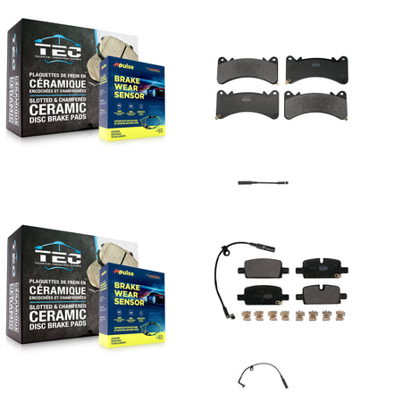 Front Rear Semi-Metallic Brake Pad Extra Wear Sensor Kit For GMC Sierra 1500 Chevrolet XL KPW-101435