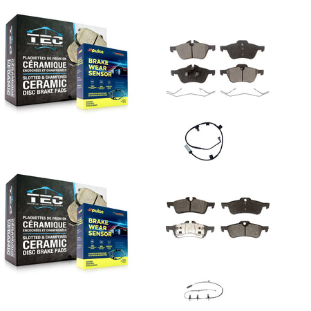 Front Rear Semi-Metallic Disc Brake Pads And Wear Sensors Kit For Mini Cooper KPW-101468