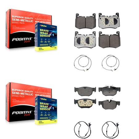 Front Rear Semi-Metallic Brake Pad And Wear Sensor Kit For Jaguar F-Pace Land Rover Range KPW-101480