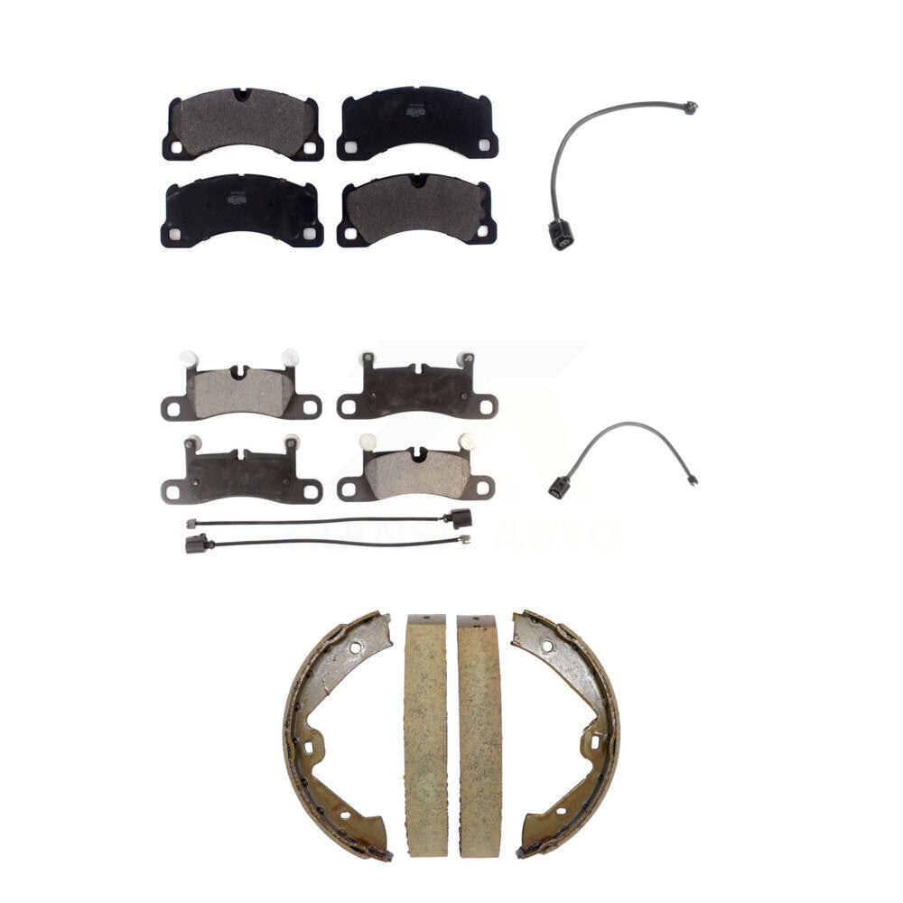Front Rear Semi-Metallic Brake Pad Wear Sensor Kit (5Pc) For Porsche Cayenne with Harness KPW-101526