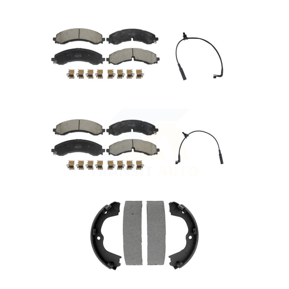 Front Rear Semi-Metallic Brake Pad Wear Sensor Kit (5Pc) For GMC Chevrolet Sierra 2500 HD KPW-101529