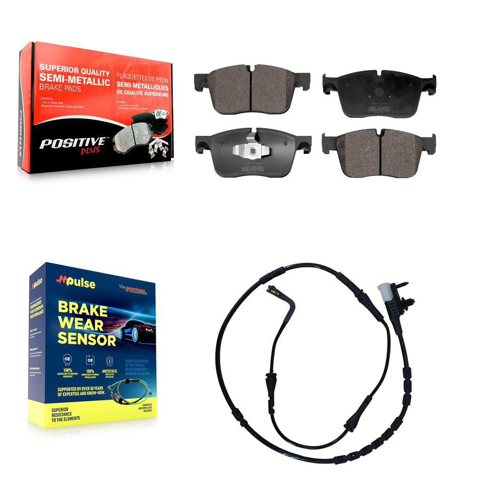 Front Semi-Metallic Disc Brake Pads And Wear Sensors Kit For Land Rover Range Velar KPW-101560