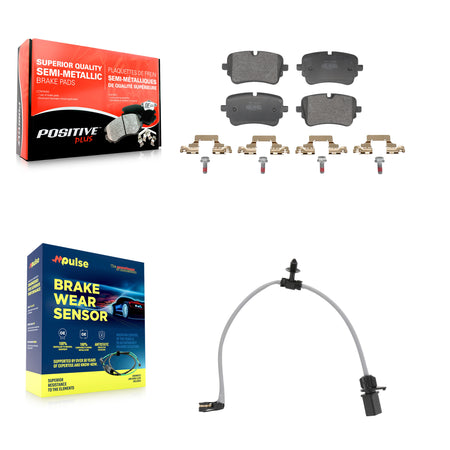 Rear Semi-Metallic Brake Pads & Wear Sensor Kit For Audi e-tron Quattro Sportback S6 S7 S KPW-101608