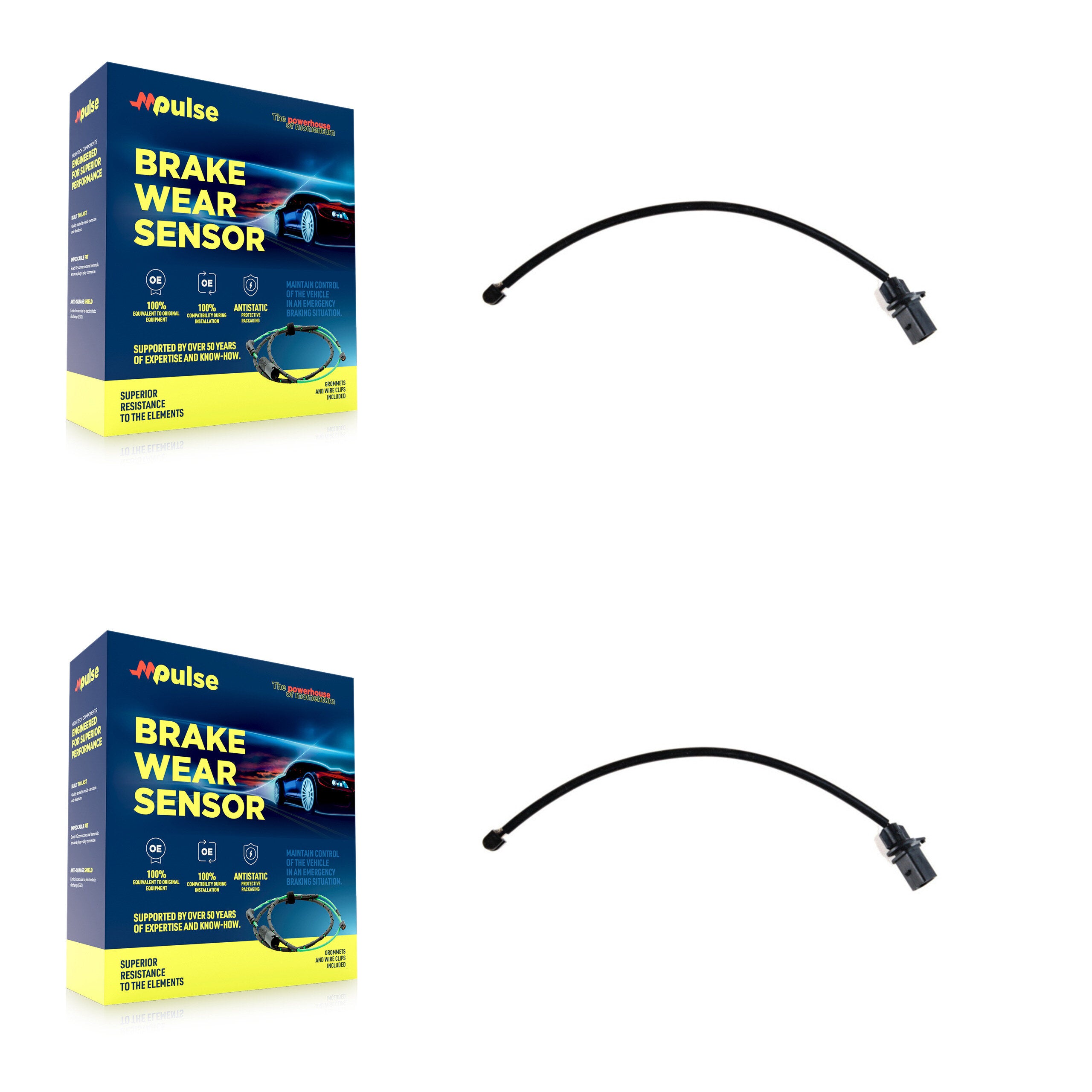 Front Brake Pads Wear Sensor (2 Pack) For 2014-2018 Audi RS7 KSE-100050