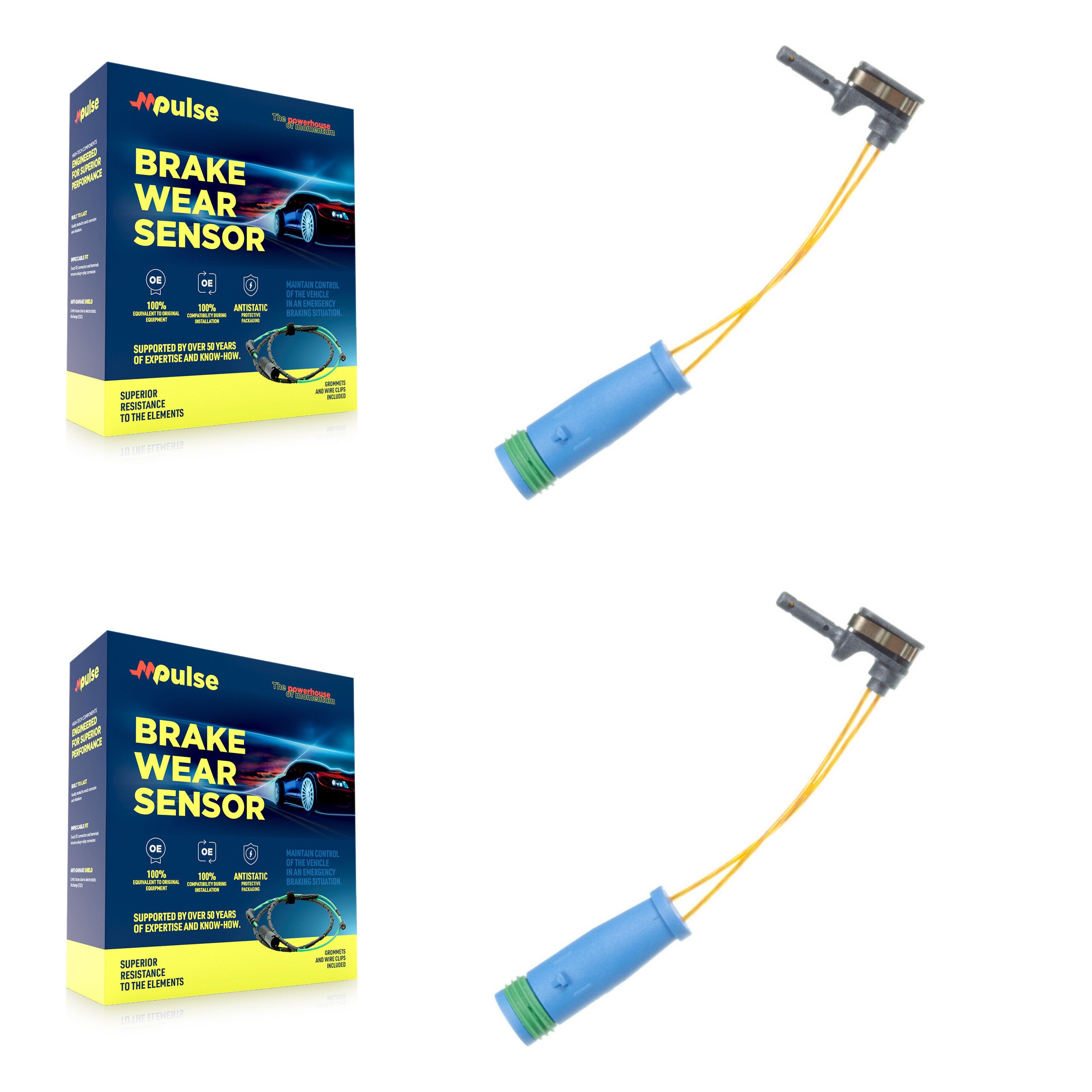 Front Brake Pads Wear Sensor (2 Pack) For Mercedes-Benz GLC300 C300 GLA250 CLA250 B250 S KSE-100064