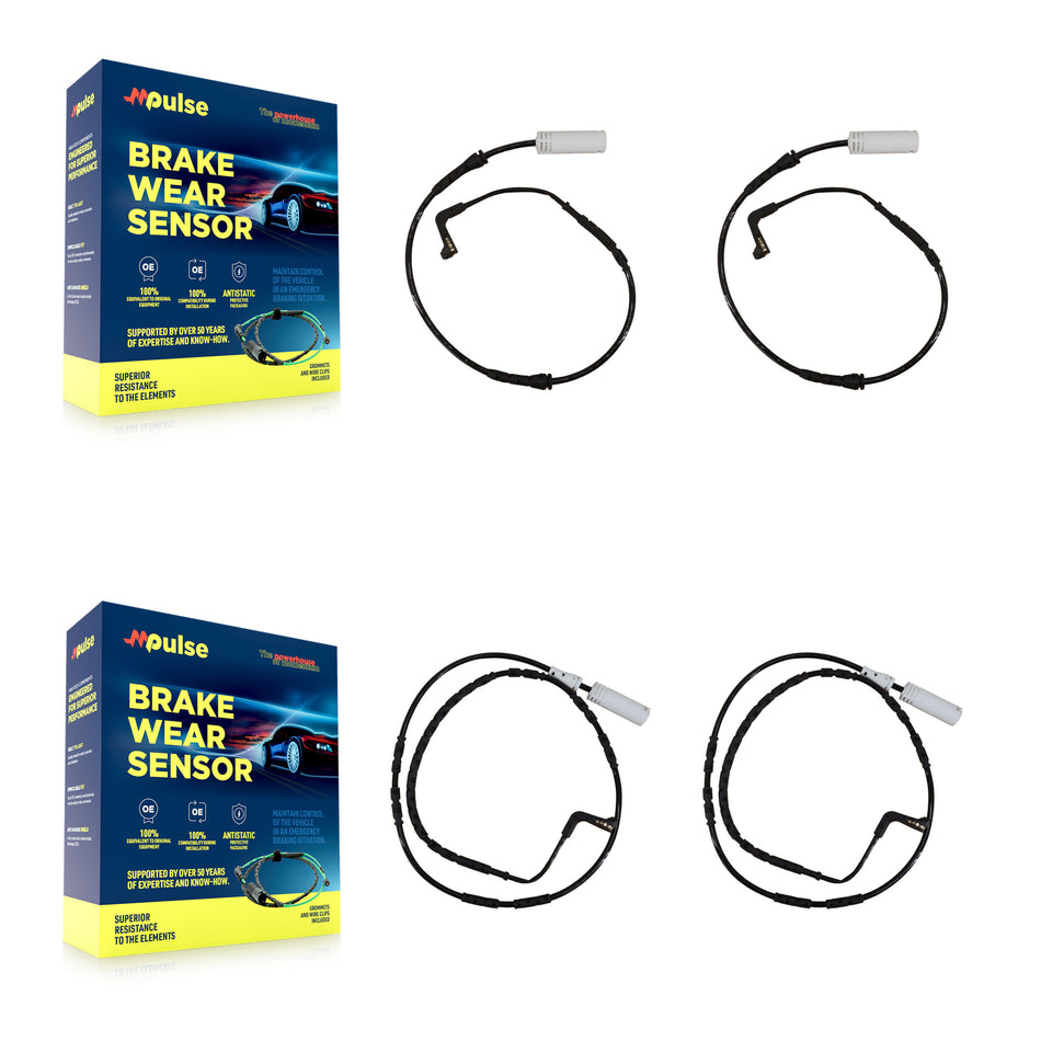 Front Rear Brake Pads Wear Sensor (4 Pack) For BMW 328i 128i 323i 325i 330i 125i 120i KSE-100143