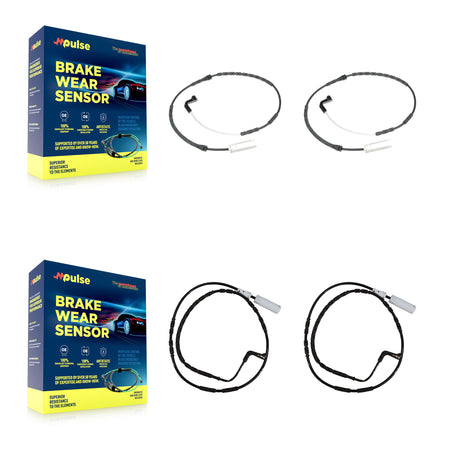 Front Rear Brake Pads Wear Sensor (4 Pack) For 2009-2010 BMW 328i xDrive 335i 3.0L KSE-100148