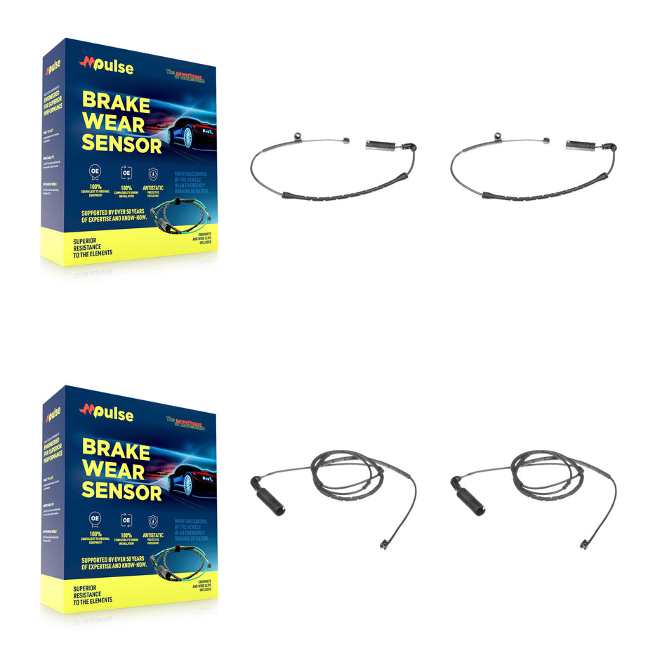 Front Rear Brake Pads Wear Sensor (4 Pack) For BMW 325i 325Ci 320i 323i 328i 323Ci 328Ci KSE-100158