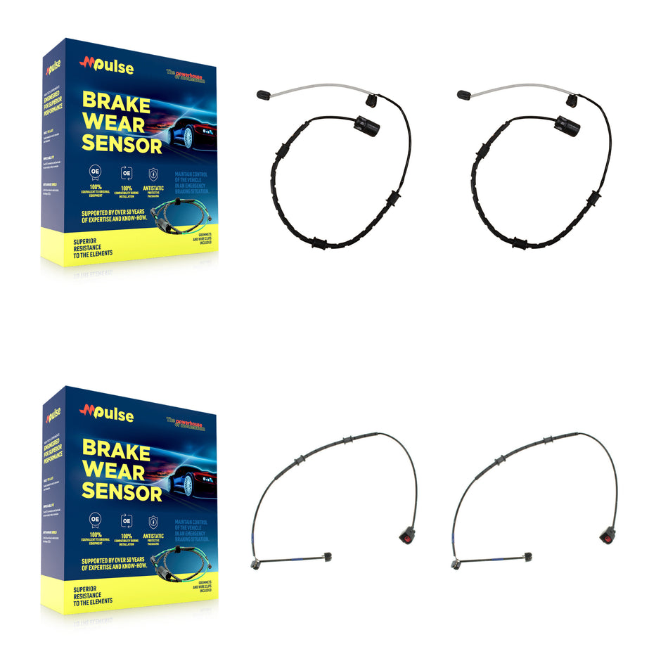 Front Rear Brake Pads Wear Sensor (4 Pack) For Jaguar F-Type XK XKR KSE-100186
