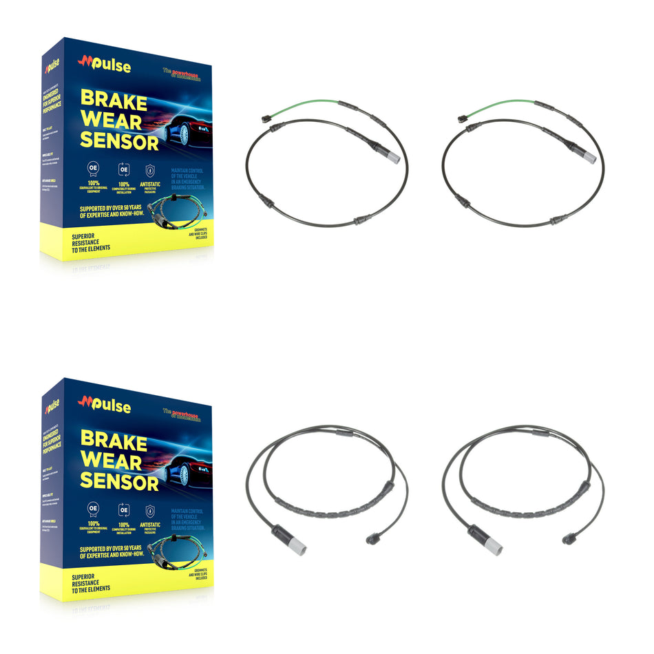Front Rear Brake Pads Wear Sensor (4 Pack) For BMW X5 X6 KSE-100190
