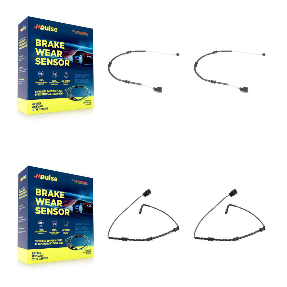 Front Rear Brake Pads Wear Sensor (4 Pack) For Jaguar XJ KSE-100207