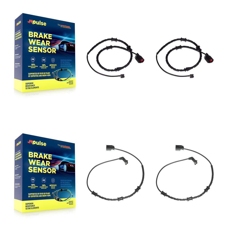 Front Rear Brake Pads Wear Sensor (4 Pack) For Jaguar XJ KSE-100211
