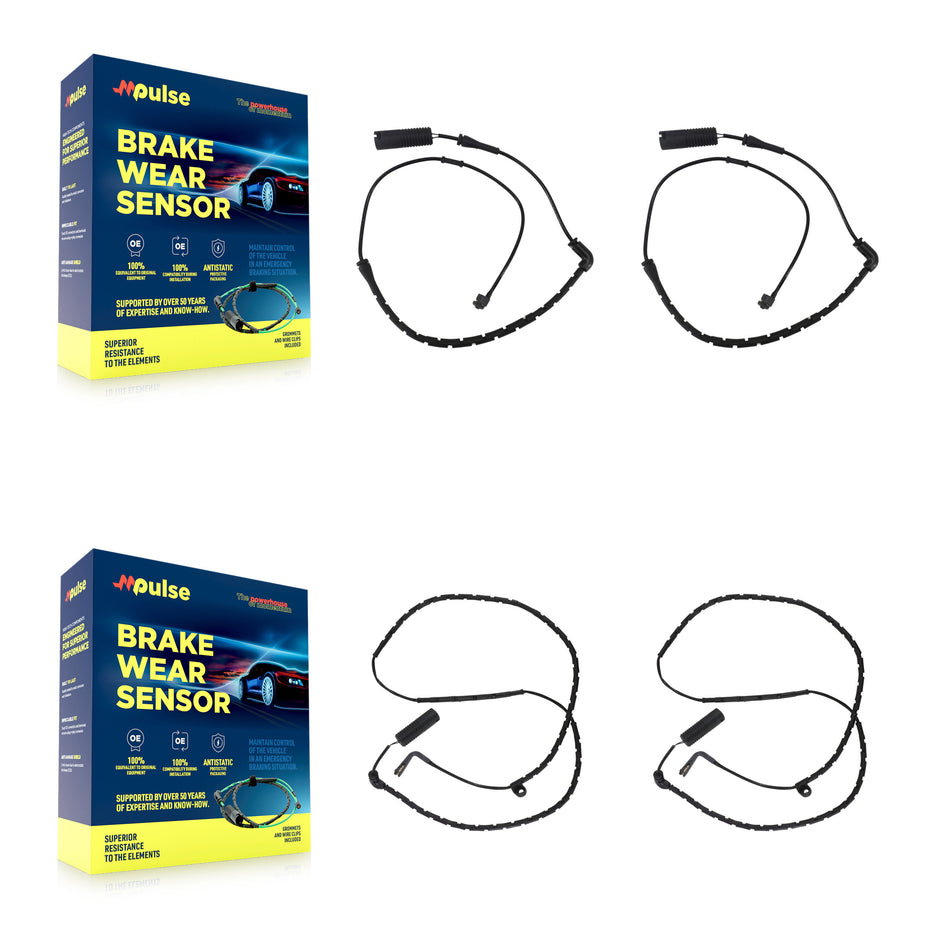 Front Rear Brake Pads Wear Sensor (4 Pack) For 2006-2009 Land Rover Range 4.2L KSE-100221