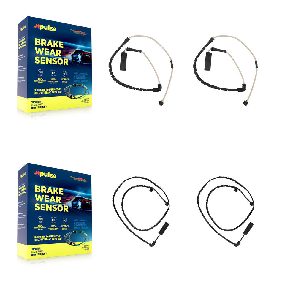 Front Rear Brake Pads Wear Sensor (4 Pack) For Land Rover Range KSE-100222