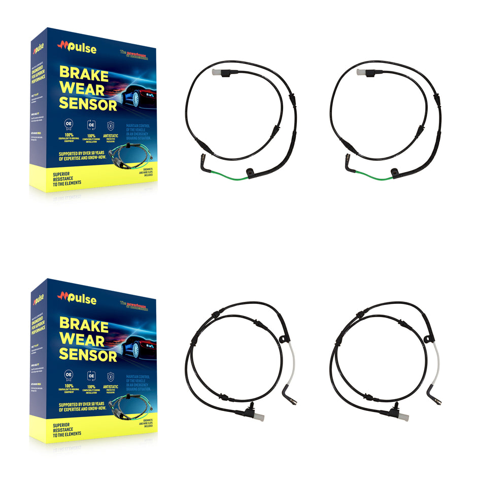Front Rear Brake Pads Wear Sensor (4 Pack) For Land Rover LR4 LR3 Discovery KSE-100241