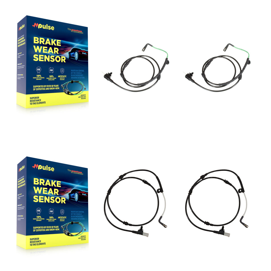 Front Rear Brake Pads Wear Sensor (4 Pack) For 2005 Land Rover LR3 4.4L 4.0L KSE-100242