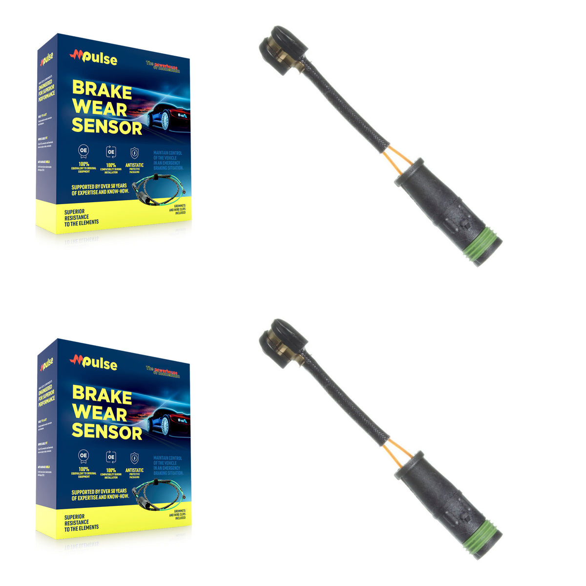 Rear Brake Pads Wear Sensor (2 Pack) For Mercedes-Benz Sprinter 3500 Dodge 4500 3500XD KSE-100289