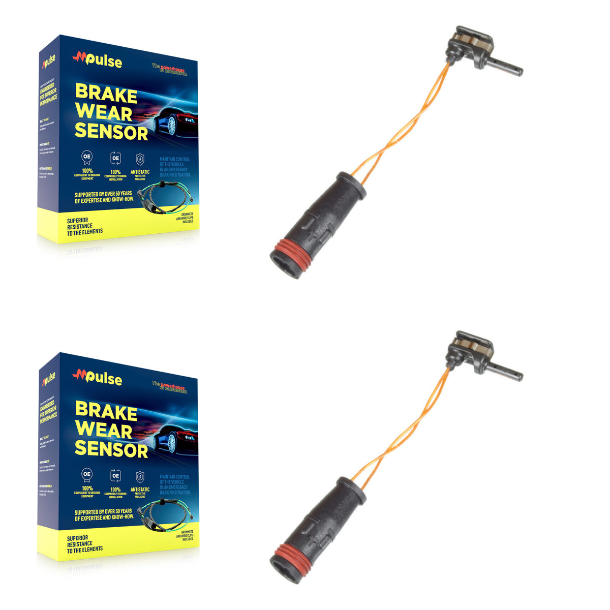 Rear Brake Pads Wear Sensor (2 Pack) For Mercedes-Benz C300 GLK350 ML350 E350 GLK250 C350 KSE-100296