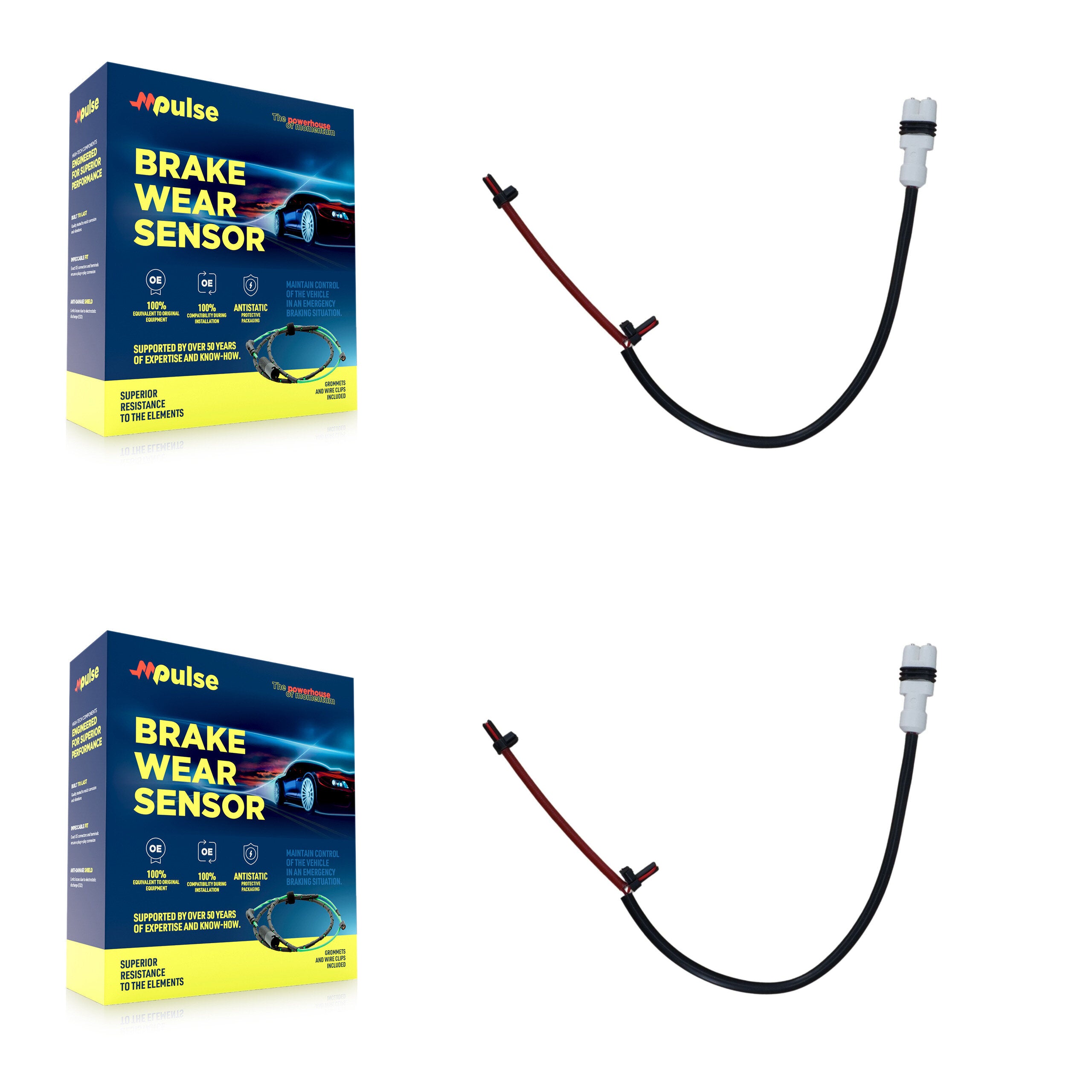 Front Brake Pads Wear Sensor (2 Pack) For Porsche Boxster Cayman 2.7L KSE-100349